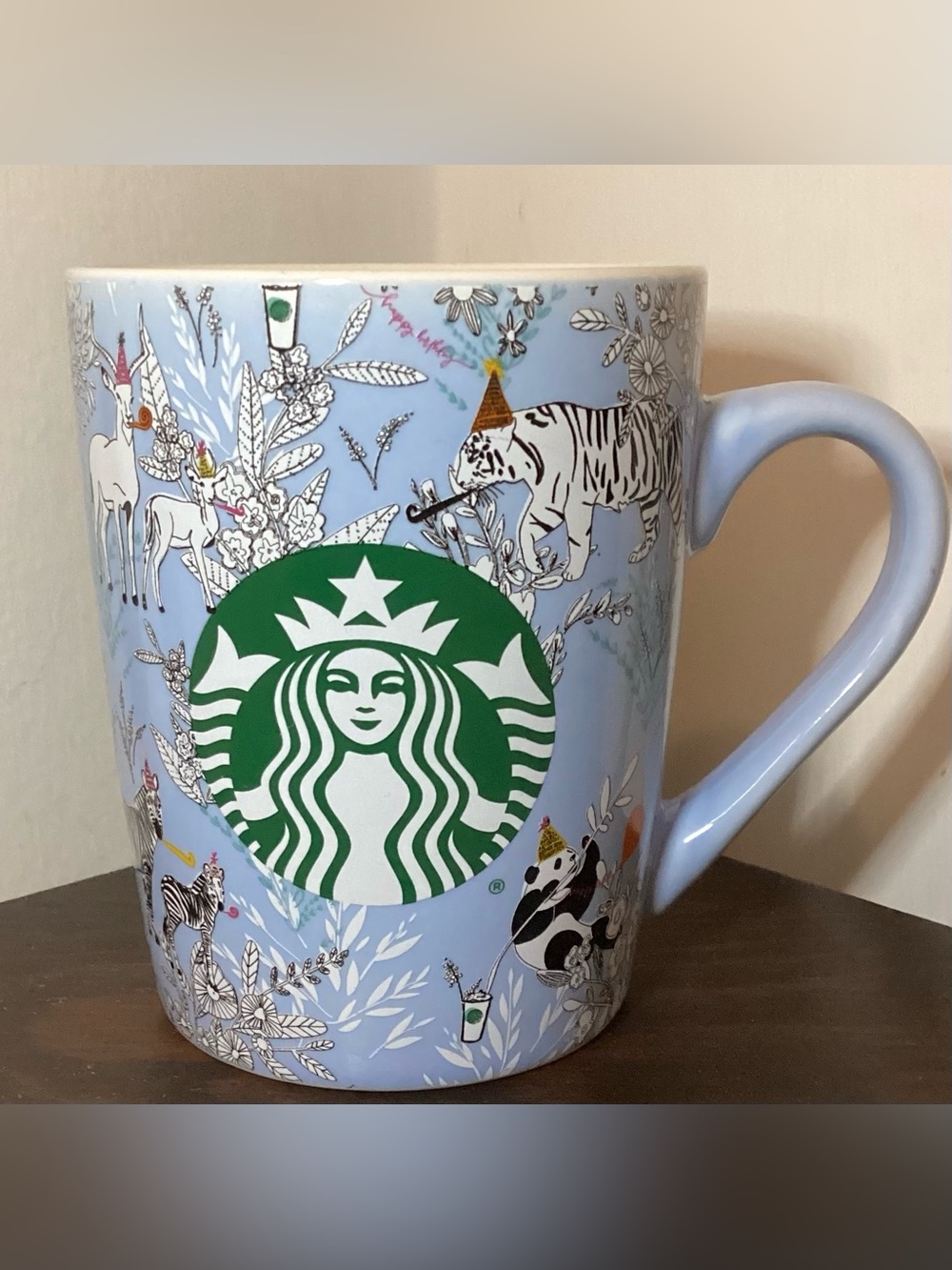 Starbucks 2020 Happy Birthday Zoo Party Animals Mug 10oz